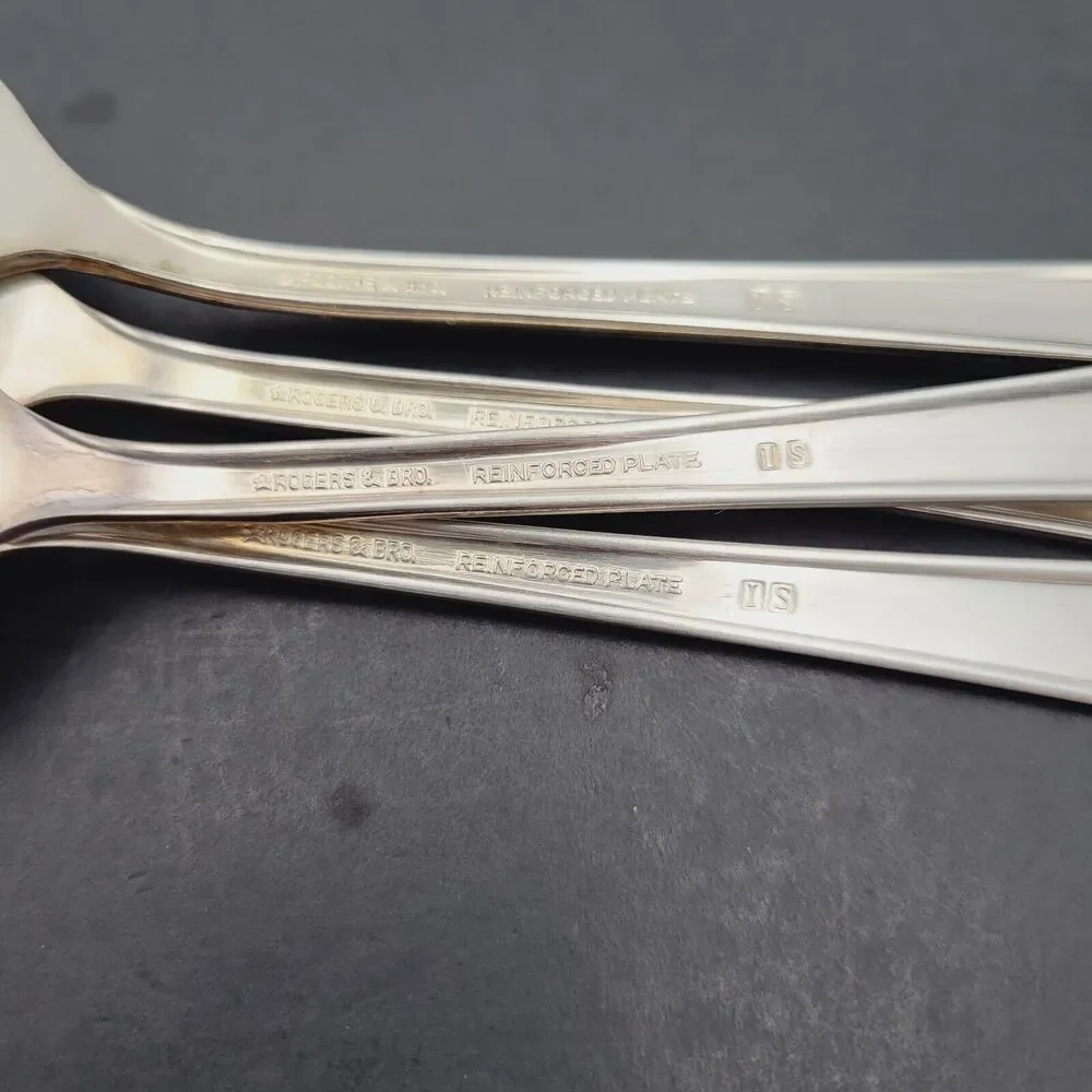 Set 4 Rogers STARLIGHT 50's International Reinforced Plate Flatware Salad Fork